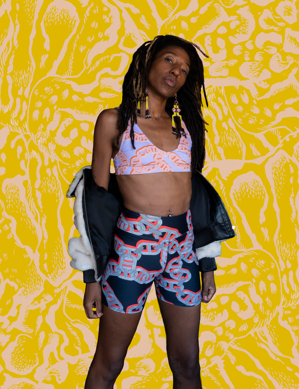 Printed store yoga shorts